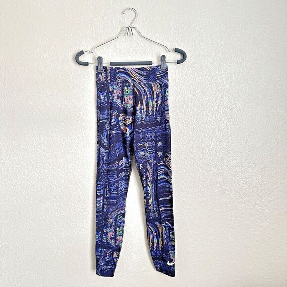 Nike Leggings Womens Size XS High Waisted Dance Tight Fit Multicolor Pants - Picture 1 of 5